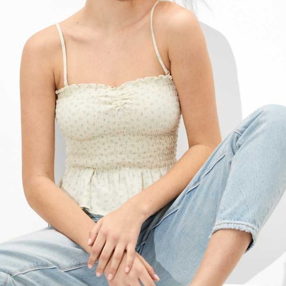 💗 3 for $50 💗 American Eagle Smoked & Cinched Tube/tank/halter Peplum Top​​​​​​​